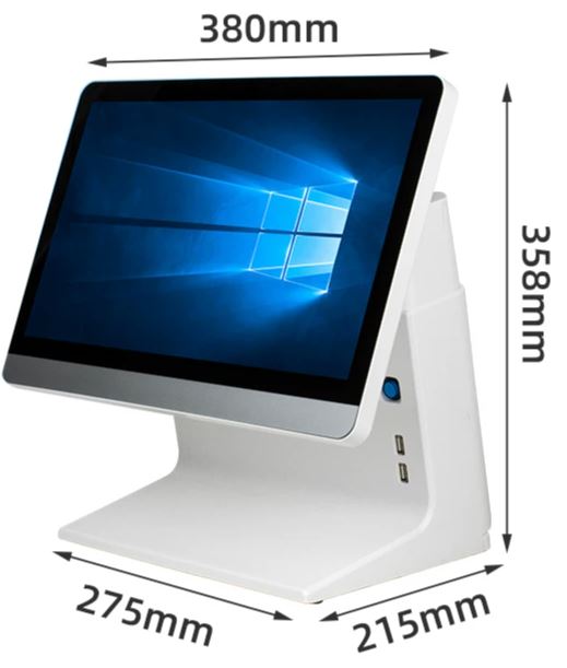 15.6 inch Full HD POS terminal with dimensions